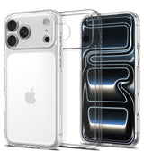 Калъф за iPhone 18 Pro/ 17 Pro, Spigen Ultra Hybrid Clear Case, Прозрачен