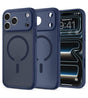 Magsafe Калъф за iPhone 18 Pro Max/ 17 Pro Max, Spigen Ultra Hybrid Frost Mag Fit Case, Тъмно Син