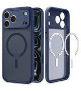 Magsafe Калъф за iPhone 18 Pro Max/ 17 Pro Max, Spigen Ultra Hybrid Frost Mag Fit Case, Тъмно Син (5)