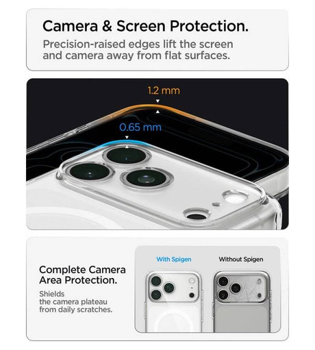 Magsafe Калъф за iPhone 18 Pro/ 17 Pro, Spigen Ultra Hybrid Frost Mag Fit Case, Бял (3)