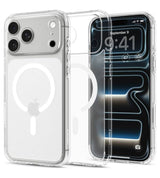 Magsafe Калъф за iPhone 18 Pro/ 17 Pro, Spigen Ultra Hybrid Frost Mag Fit Case, Бял