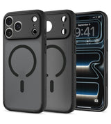 Magsafe Калъф за iPhone 18 Pro Max/ 17 Pro Max, Spigen Ultra Hybrid Frost Mag Fit Case, Черен