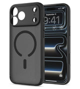Magsafe Калъф за iPhone 18 Pro Max/ 17 Pro Max, Spigen Ultra Hybrid Frost Mag Fit Case, Черен (6)