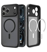 Magsafe Калъф за iPhone 18 Pro Max/ 17 Pro Max, Spigen Ultra Hybrid Frost Mag Fit Case, Черен (5)
