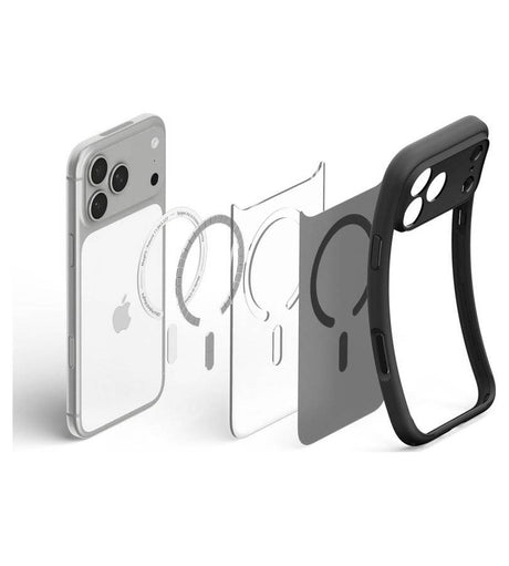 Magsafe Калъф за iPhone 18 Pro/ 17 Pro, Spigen Ultra Hybrid Frost Mag Fit Case, Черен (5)