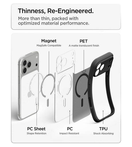Magsafe Калъф за iPhone 18 Pro/ 17 Pro, Spigen Ultra Hybrid Frost Mag Fit Case, Черен (7)