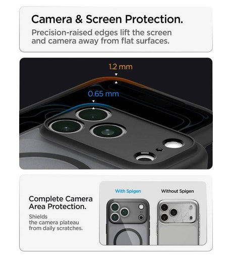 Magsafe Калъф за iPhone 18 Pro/ 17 Pro, Spigen Ultra Hybrid Frost Mag Fit Case, Черен (10)