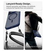 Magsafe Калъф за iPhone 18 Pro/ 17 Pro, Spigen Ultra Hybrid Frost Mag Fit Case, Тъмно Син (4)