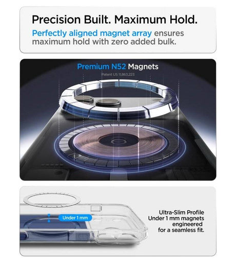 Magsafe Калъф за iPhone 18 Pro Max/ 17 Pro Max, Spigen Ultra Hybrid T Mag Fit Case, Син (12)