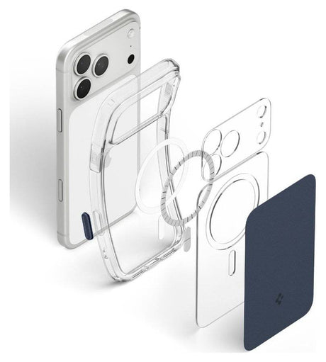 Magsafe Калъф за iPhone 18 Pro Max/ 17 Pro Max, Spigen Ultra Hybrid T Mag Fit Case, Син (4)