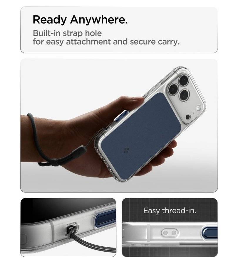 Magsafe Калъф за iPhone 18 Pro Max/ 17 Pro Max, Spigen Ultra Hybrid T Mag Fit Case, Син (10)