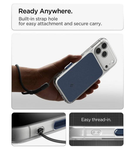 Magsafe Калъф за iPhone 18 Pro Max/ 17 Pro Max, Spigen Ultra Hybrid T Mag Fit Case, Син (10)