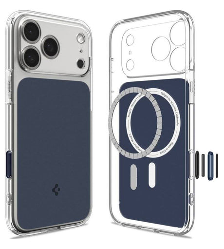 Magsafe Калъф за iPhone 18 Pro Max/ 17 Pro Max, Spigen Ultra Hybrid T Mag Fit Case, Син (2)