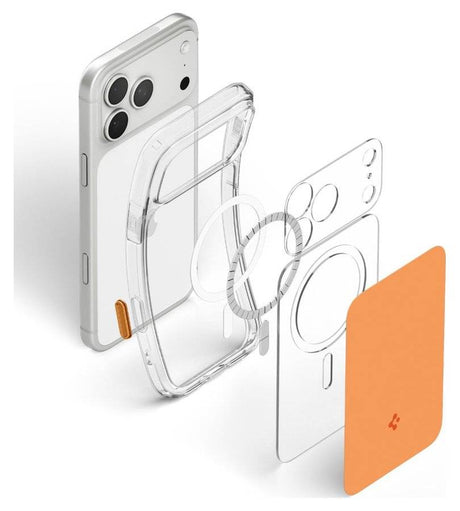 Magsafe Калъф за iPhone 18 Pro Max/ 17 Pro Max, Spigen Ultra Hybrid T Mag Fit Case, Оранжев (4)