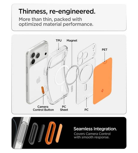 Magsafe Калъф за iPhone 18 Pro Max/ 17 Pro Max, Spigen Ultra Hybrid T Mag Fit Case, Оранжев (9)