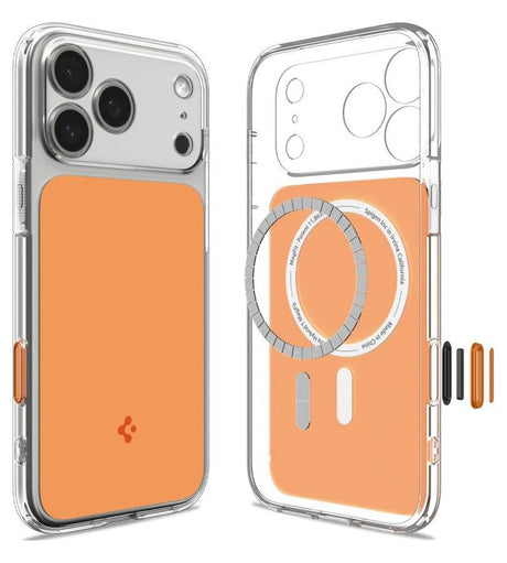 Magsafe Калъф за iPhone 18 Pro/ 17 Pro, Spigen Ultra Hybrid T Mag Fit Case, Оранжев (2)