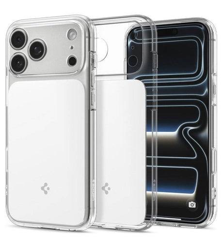 Magsafe Калъф за iPhone 18 Pro/ 17 Pro, Spigen Ultra Hybrid T Mag Fit Case, Бял