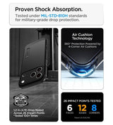 Magsafe Калъф за iPhone 18 Pro Max/ 17 Pro Max, Spigen Tough Armor T Mag Fit Case, Черен (5)