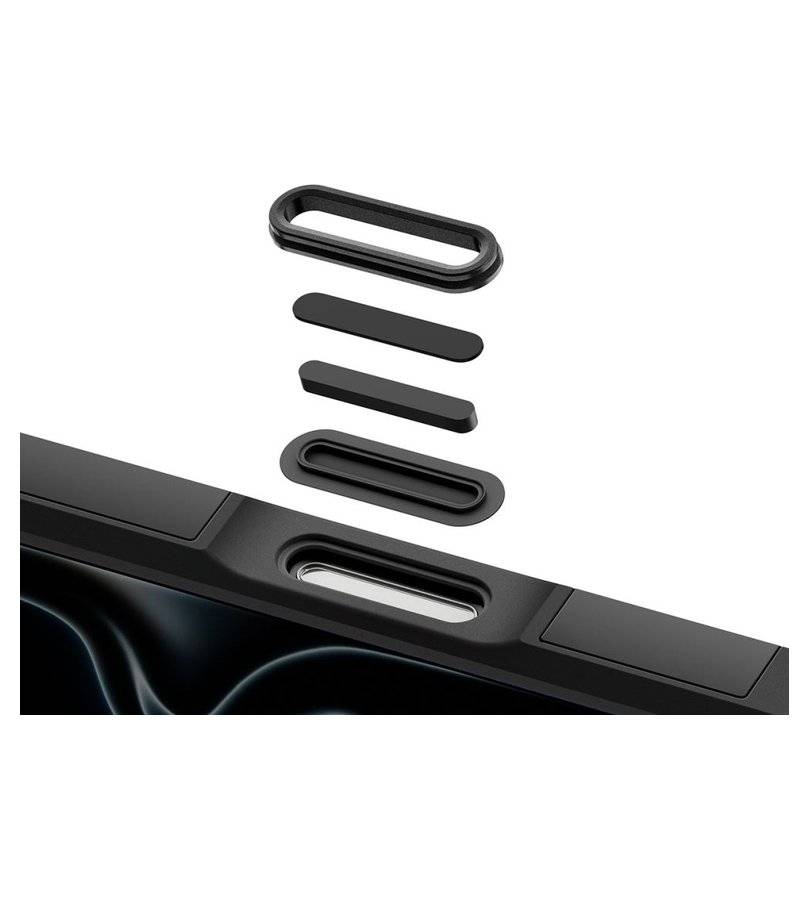 Magsafe Калъф за iPhone 18 Pro Max/ 17 Pro Max, Spigen Tough Armor T Mag Fit Case, Черен (11)