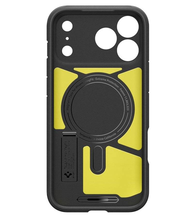 Magsafe Калъф за iPhone 18 Pro Max/ 17 Pro Max, Spigen Tough Armor T Mag Fit Case, Черен (10)