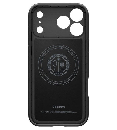 Magsafe Калъф за iPhone 18 Pro Max/ 17 Pro Max, Spigen Thin Fit Mag Fit Case, Черен (4)