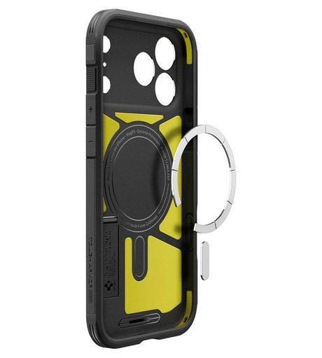 Magsafe Калъф за iPhone 18 Pro/ 17 Pro, Spigen Tough Armor T Mag Fit Case, Черен (6)