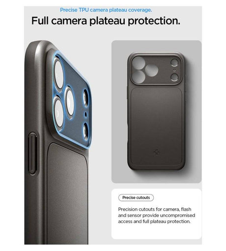 Magsafe Калъф за iPhone 18 Pro/ 17 Pro, Spigen Thin Fit Mag Fit Case, Черен (11)