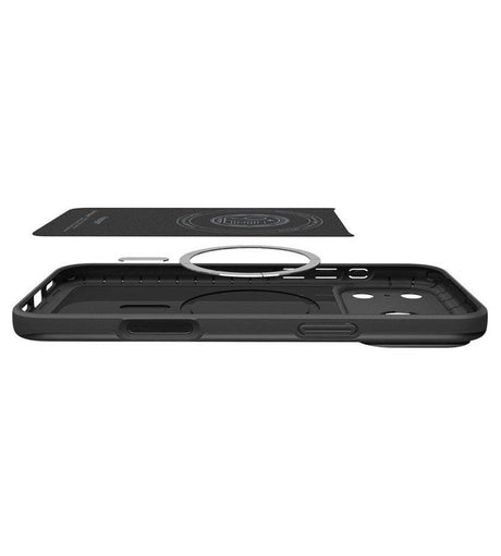 Magsafe Калъф за iPhone 18 Pro/ 17 Pro, Spigen Thin Fit Mag Fit Case, Черен (6)