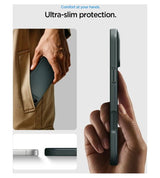 Magsafe Калъф за iPhone 18 Pro/ 17 Pro, Spigen Thin Fit Mag Fit Case, Зелен (7)