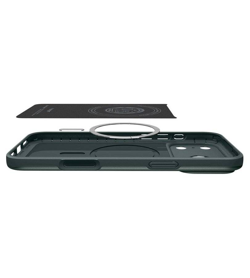 Magsafe Калъф за iPhone 18 Pro/ 17 Pro, Spigen Thin Fit Mag Fit Case, Зелен (6)