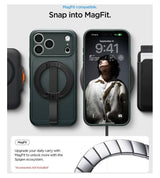 Magsafe Калъф за iPhone 18 Pro Max/ 17 Pro Max, Spigen Thin Fit Mag Fit Case, Зелен (11)
