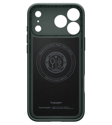 Magsafe Калъф за iPhone 18 Pro Max/ 17 Pro Max, Spigen Thin Fit Mag Fit Case, Зелен (4)