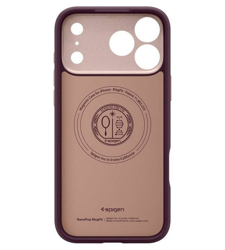 Magsafe Калъф за iPhone 18 Pro Max/ 17 Pro Max, Spigen Nano Pop Mag Fit Case Burgundy, Бордо (4)