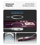 Magsafe Калъф за iPhone 18 Pro Max/ 17 Pro Max, Spigen Nano Pop Mag Fit Case Burgundy, Бордо (6)