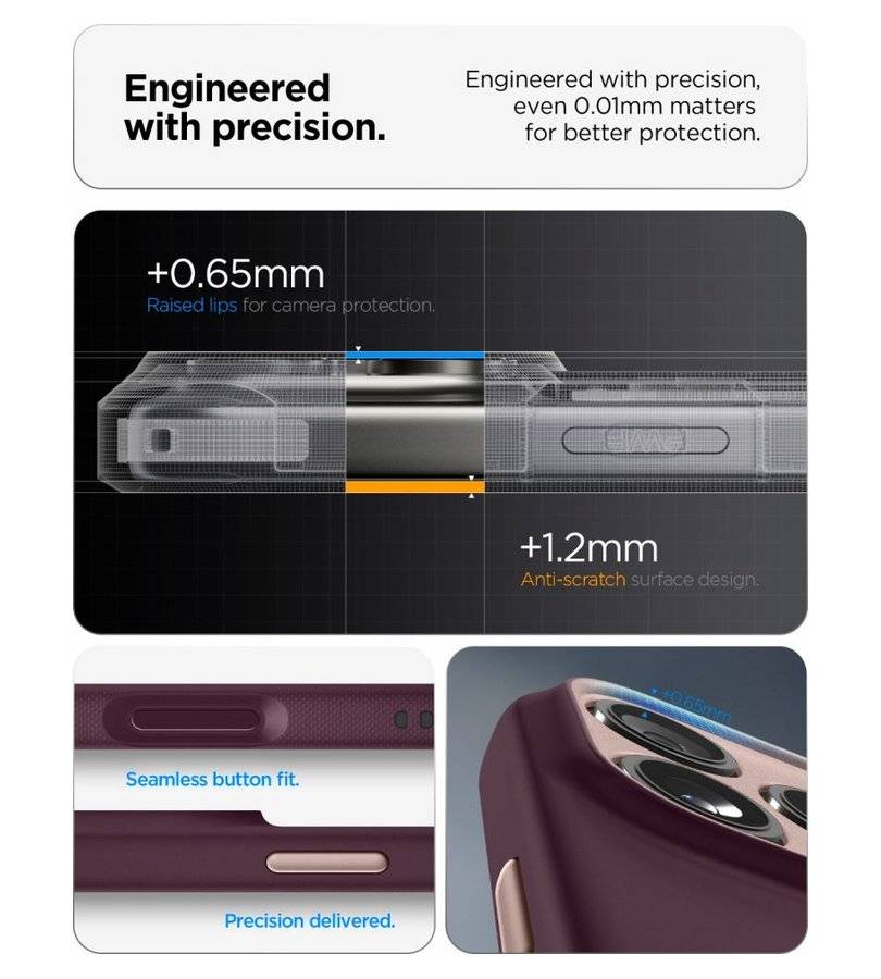 Magsafe Калъф за iPhone 18 Pro/ 17 Pro, Spigen Nano Pop Mag Fit Case Burgundy, Бордо (7)