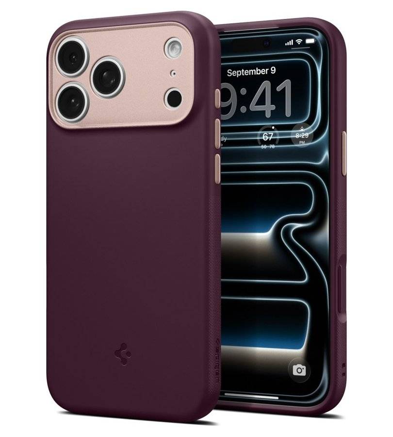 Magsafe Калъф за iPhone 18 Pro/ 17 Pro, Spigen Nano Pop Mag Fit Case Burgundy, Бордо (2)