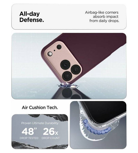 Magsafe Калъф за iPhone 18 Pro/ 17 Pro, Spigen Nano Pop Mag Fit Case Burgundy, Бордо (8)