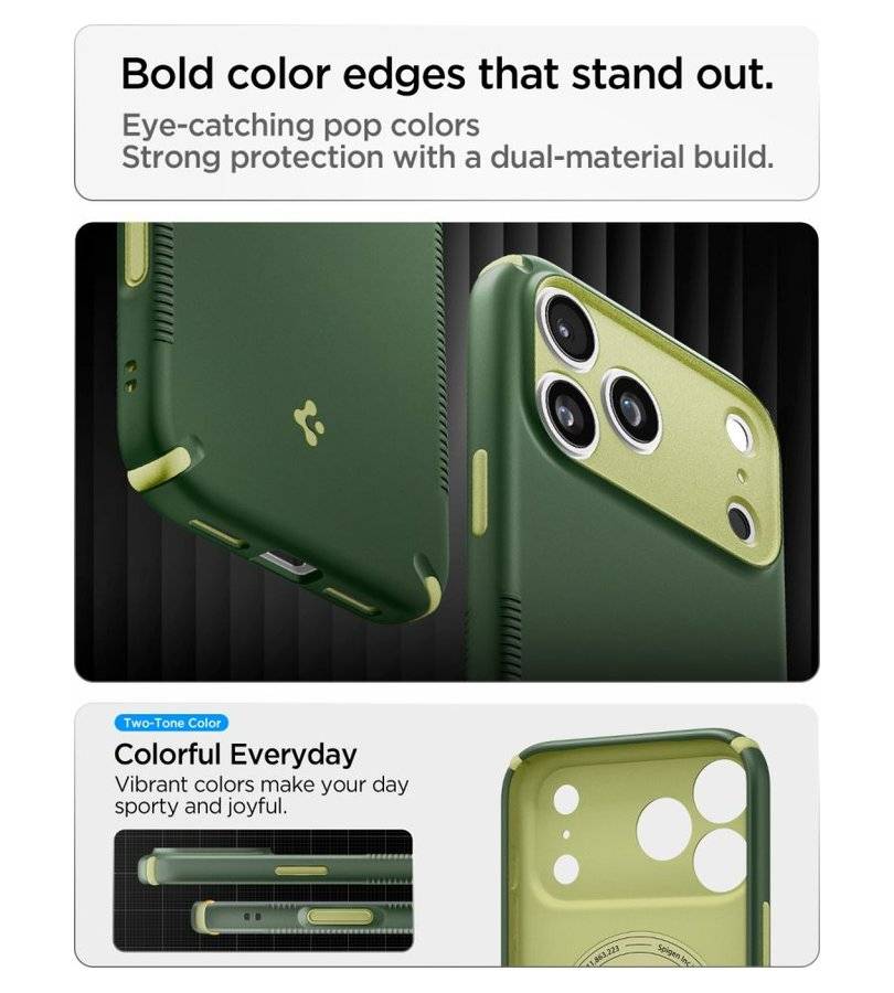 Magsafe Калъф за iPhone 18 Pro Max/ 17 Pro Max, Spigen Nano Pop Hybrid Mag Fit Case, Зелен (8)