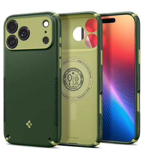 Magsafe Калъф за iPhone 18 Pro Max/ 17 Pro Max, Spigen Nano Pop Hybrid Mag Fit Case, Зелен (2)