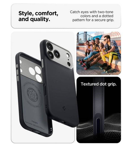 Magsafe Калъф за iPhone 18 Pro/ 17 Pro, Spigen Nano Pop Mag Fit Case, Черен (7)