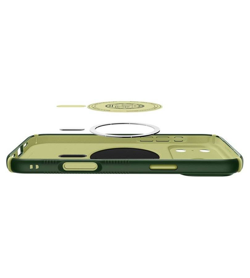 Magsafe Калъф за iPhone 18 Pro/ 17 Pro, Spigen Nano Pop Hybrid Mag Fit Case, Зелен (5)