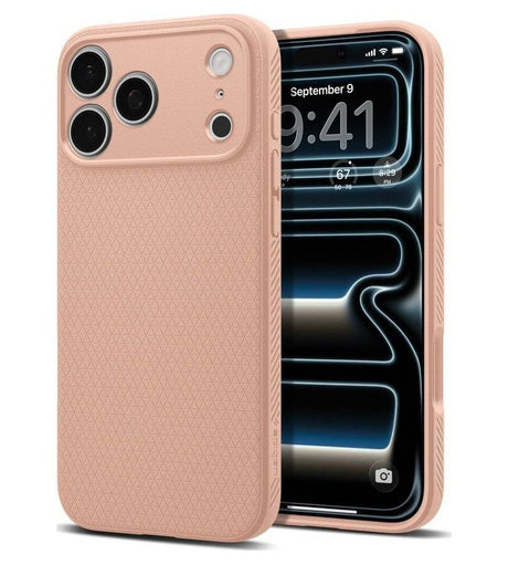 Противоударен Калъф за iPhone 18 Pro Max/ 17 Pro Max, Spigen Liquid Air Case, Розов