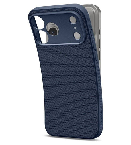 Противоударен Калъф за iPhone 18 Pro Max/ 17 Pro Max, Spigen Liquid Air Case, Тъмно Син (2)