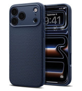 Противоударен Калъф за iPhone 18 Pro/ 17 Pro, Spigen Liquid Air Case, Тъмно Син