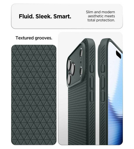 Противоударен Калъф за iPhone 18 Pro/ 17 Pro, Spigen Liquid Air Case, Зелен (6)