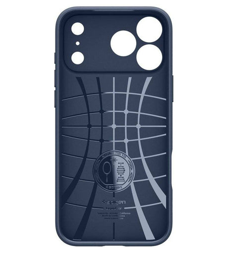 Противоударен Калъф за iPhone 18 Pro/ 17 Pro, Spigen Liquid Air Case, Тъмно Син (4)