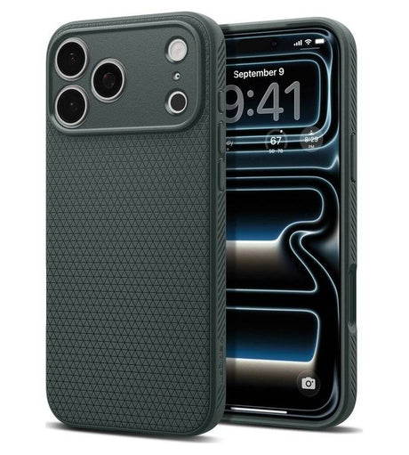Противоударен Калъф за iPhone 18 Pro/ 17 Pro, Spigen Liquid Air Case, Зелен