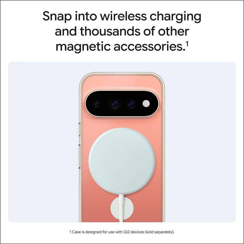 Оригинален Magsafe Калъф за Google Pixel 11 Pro XL, Pixelsnap Clear Case GA11715-WW, Прозрачен (4)