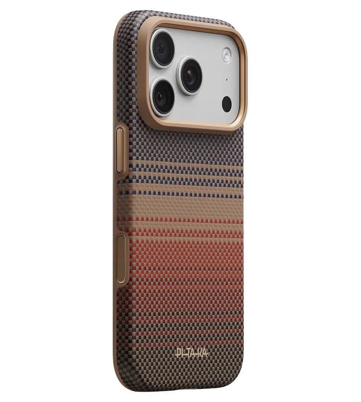 Magsafe Калъф за iPhone 18 Pro/ 17 Pro, Pitaka Summa Case Sunset, Кафяв