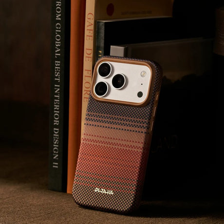 Magsafe Калъф за iPhone 18 Pro/ 17 Pro, Pitaka Summa Case Sunset, Кафяв (5)